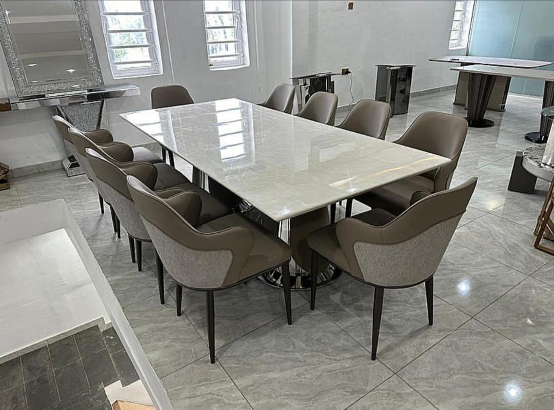 Classic wooden 4-seater dining table with chairs