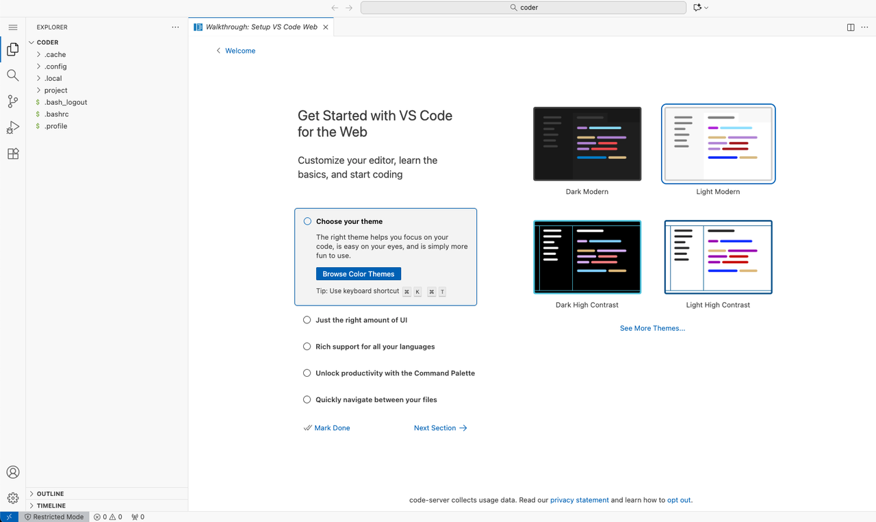 VS code server