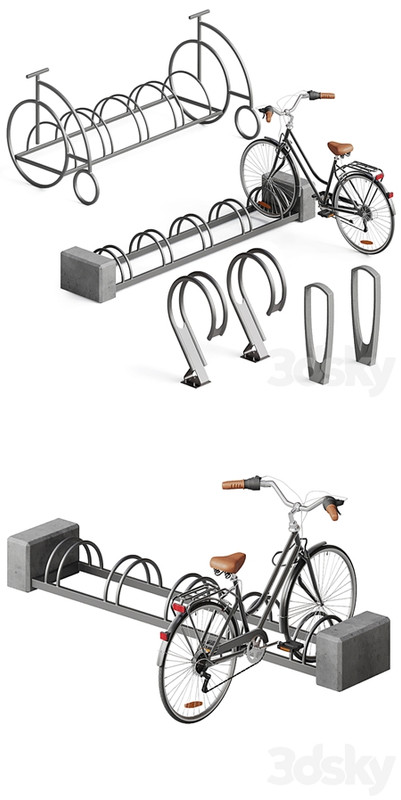 Bicycle parking set