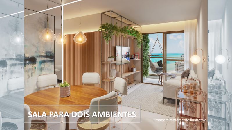 Sala de jantar com iluminação natural