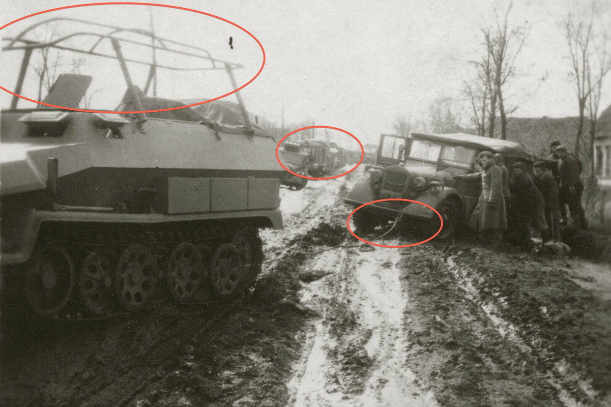 Orig. Foto SdKfz 251-6 Kommandopanzerwagen Halbkette Rußland 1941