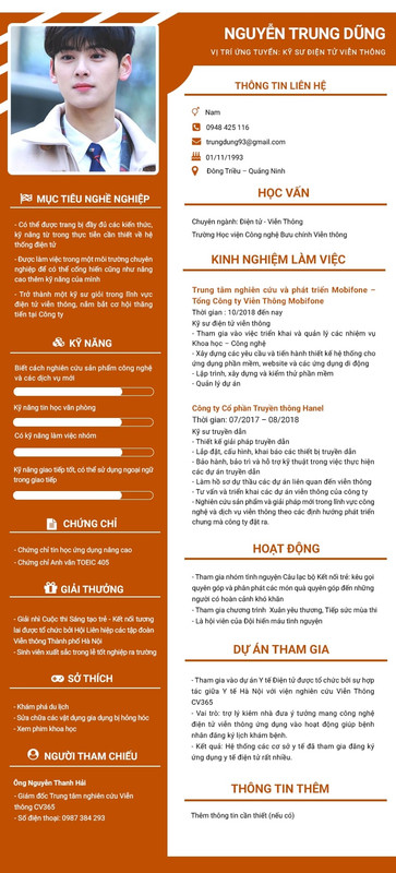 ảnh cv ấn tượng