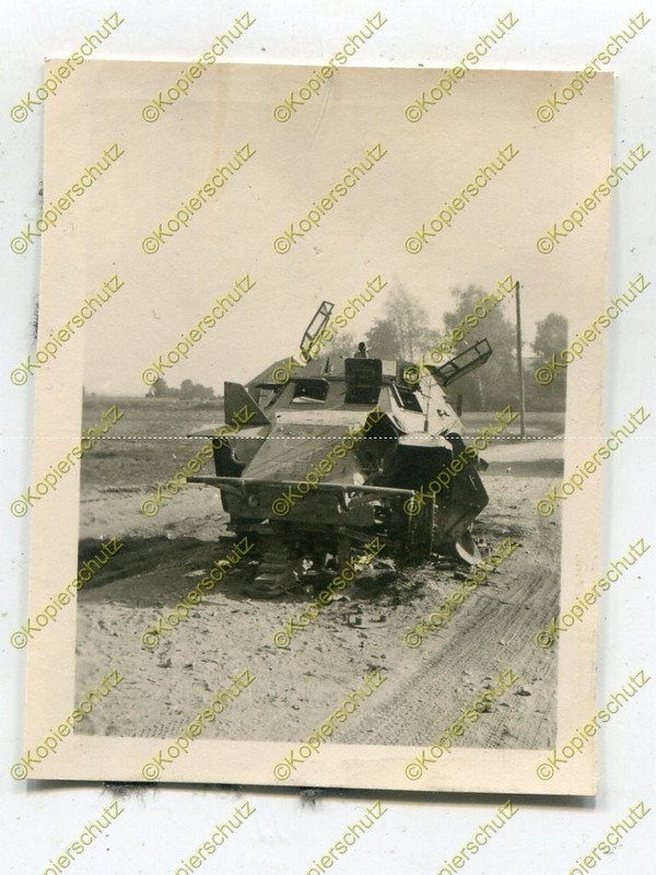 Foto, Wehrmacht, zerstörter leichter Panzerspähw