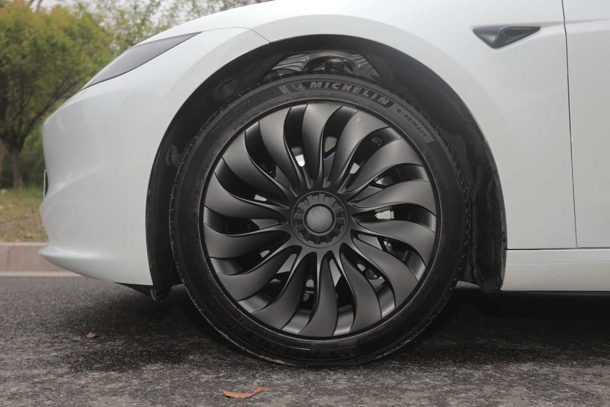 Tesla Model 3 Storm Wheel Cover Close Up