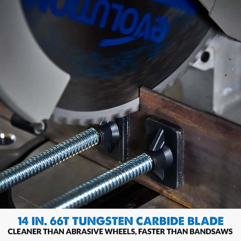 Mitering Chop Saw With 14 In. Mild Steel Blade (5)
