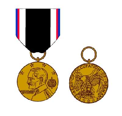 Anverso de la Medalla del Ejército de Ocupación de Alemania