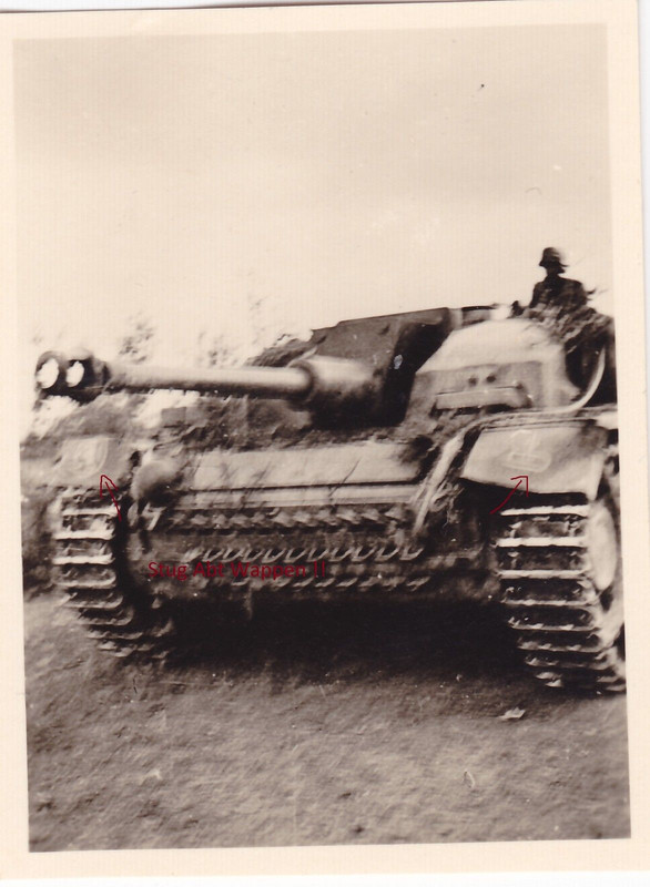 Sturmgeschütz Langrohr mit Kennung - Wappen Stug