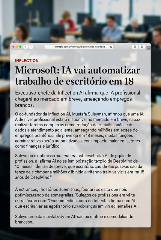 Microsoft: IA vai automatizar trabalho de escritório em 18 meses