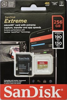 NEW: 256GB SanDisk Extreme PRO Micro SD 200MB/s 190MB/s V30 U3 4K