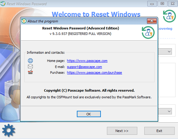 Password 9. Reset Windows password. Passcape-reset-Windows-. Passcape Windows password Recovery. Passcape reset Windows password 9.3.0.937 Advanced Edition BOOTCD.