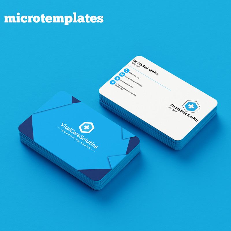 Doctor Business Card Design Template - Professional and Customizable