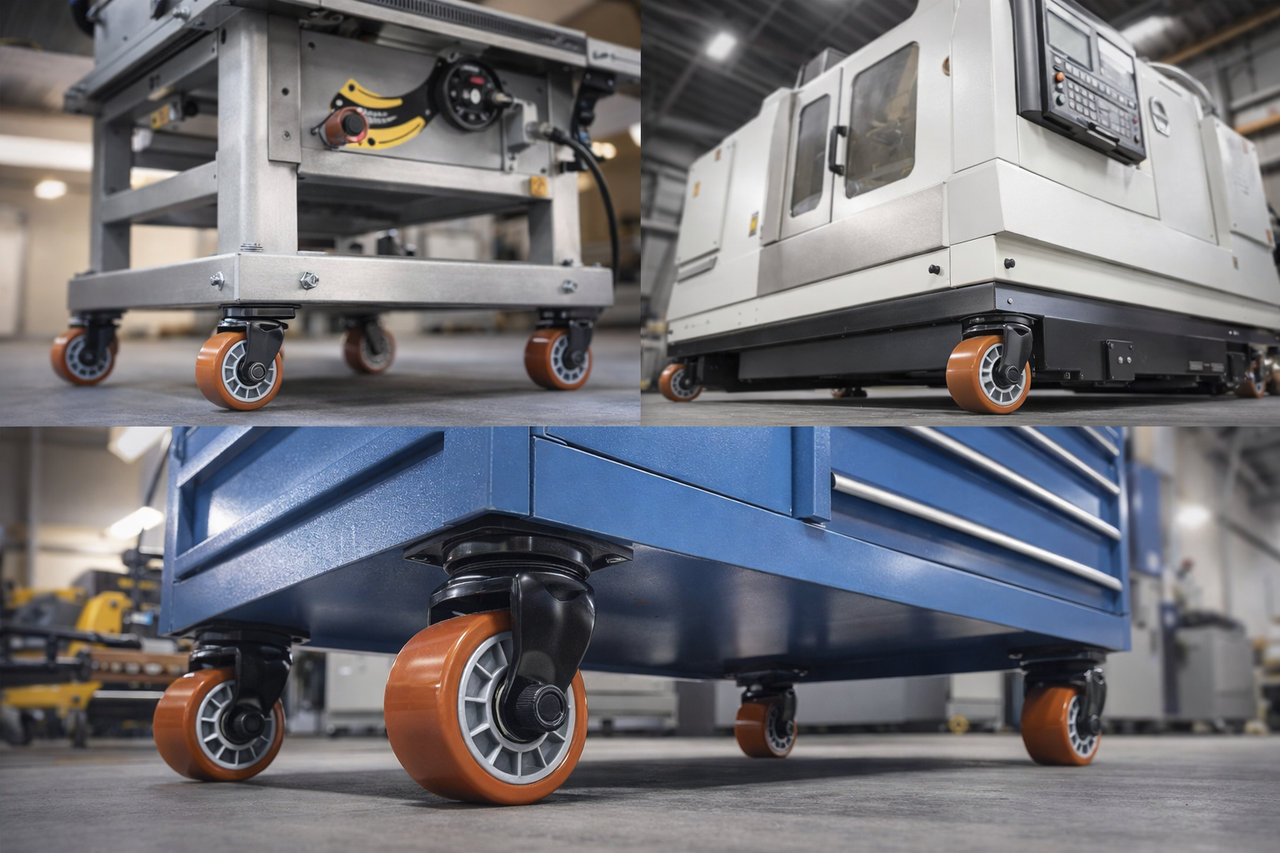 low profile caster wheels visualization