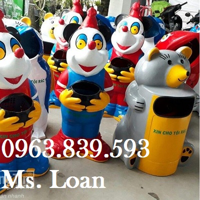 Thùng rác chim cánh cụt, thùng rác hình thú. Lh 0963.839.593 Ms.Loan Thung-rac-gia-re-thung-rac-hinh-thu-thung-rac-cong-vien-1