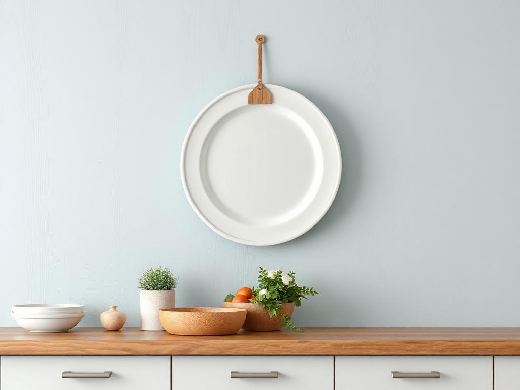 How do you decorate an empty kitchen wall