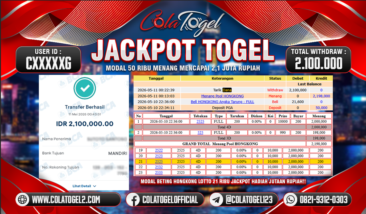 JACKPOT HONGKONG LOTTO!!