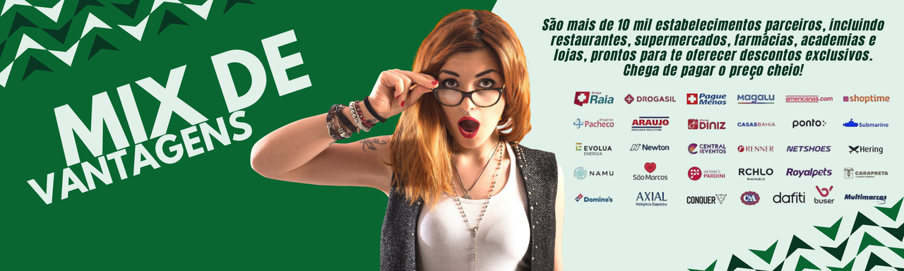 Banner de descontos do clube de vantagens