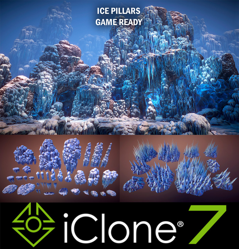 iClone Ice Pillars Collection