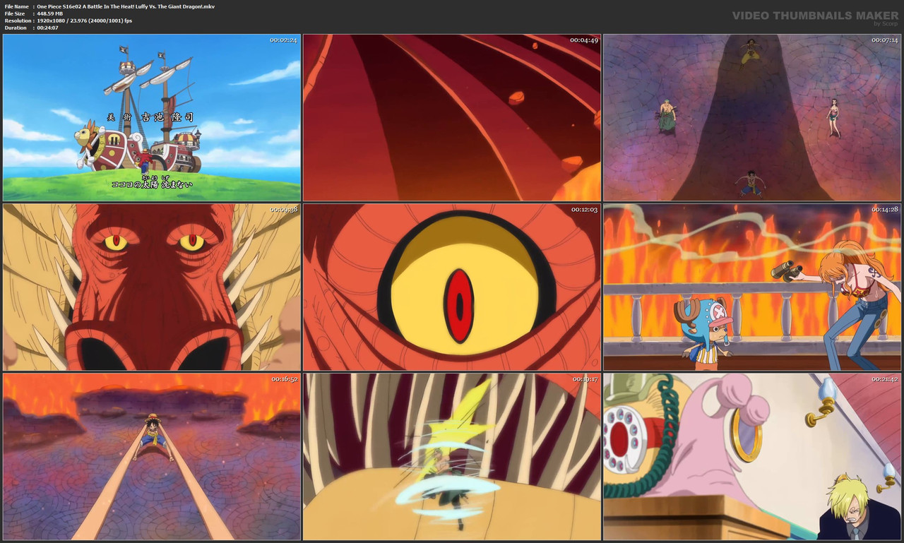 One Piece S16e02 A Battle In The Heat! Luffy Vs. The Giant Dragon!.mkv