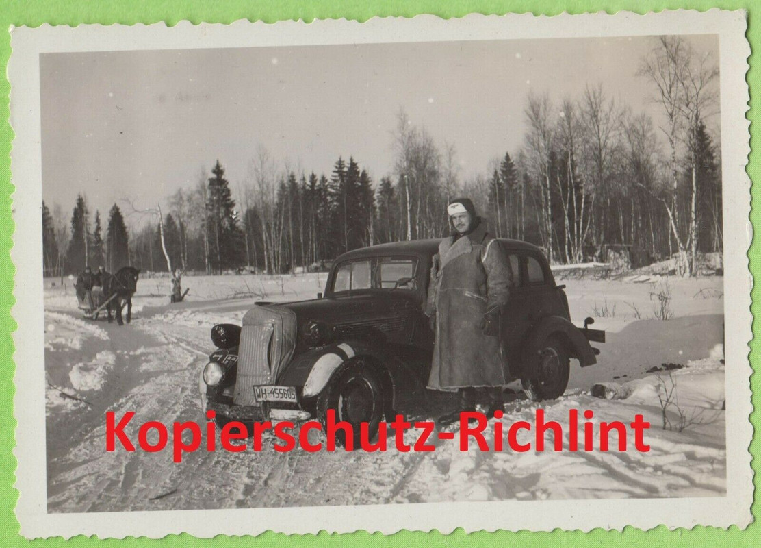 Wehrmacht Russland Winter Soldat & PKW Kübelwagen Opel