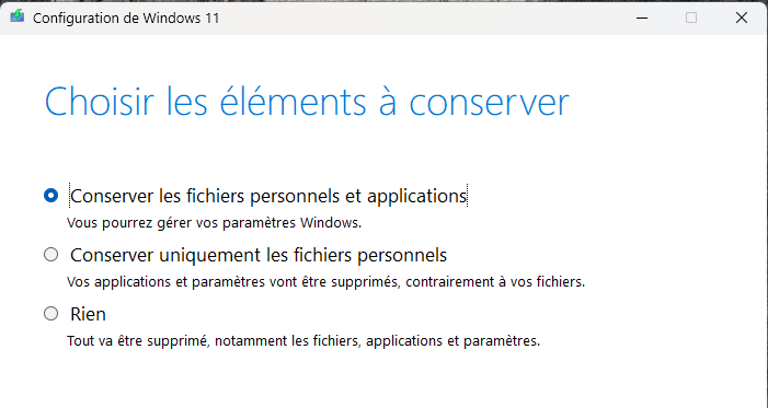 Capture d écran choisir éléments à l install 2025 12 13 145832