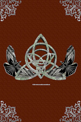 crow triquetra blank book of shadows