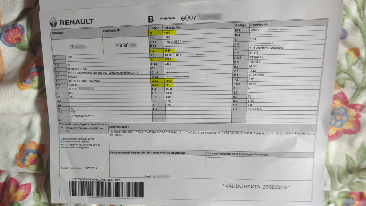 CARACTERISITICAS KADJAR