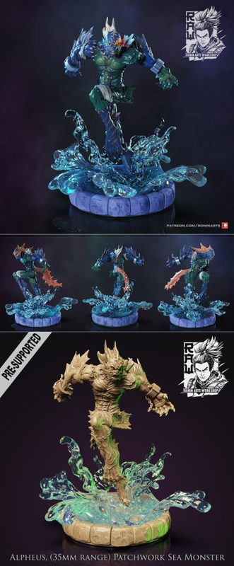 Alpheus – Patchwork Sea Monster – 3D Print Model