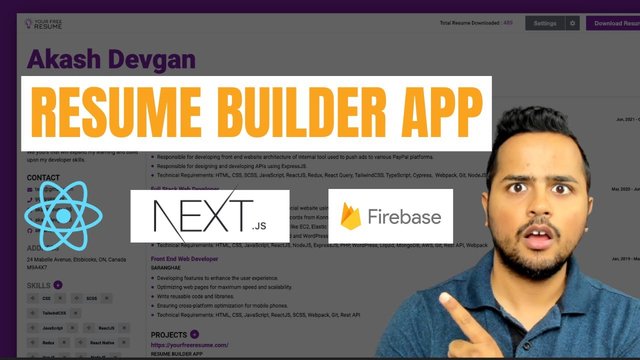 Next.Js Resume Builder App