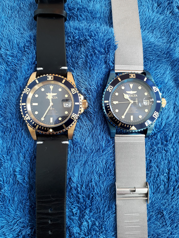 Dorado 42mm y azul