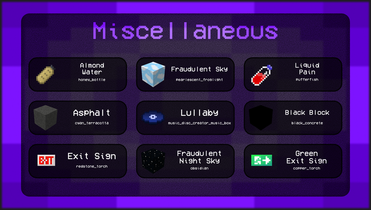 Miscellaneous Features