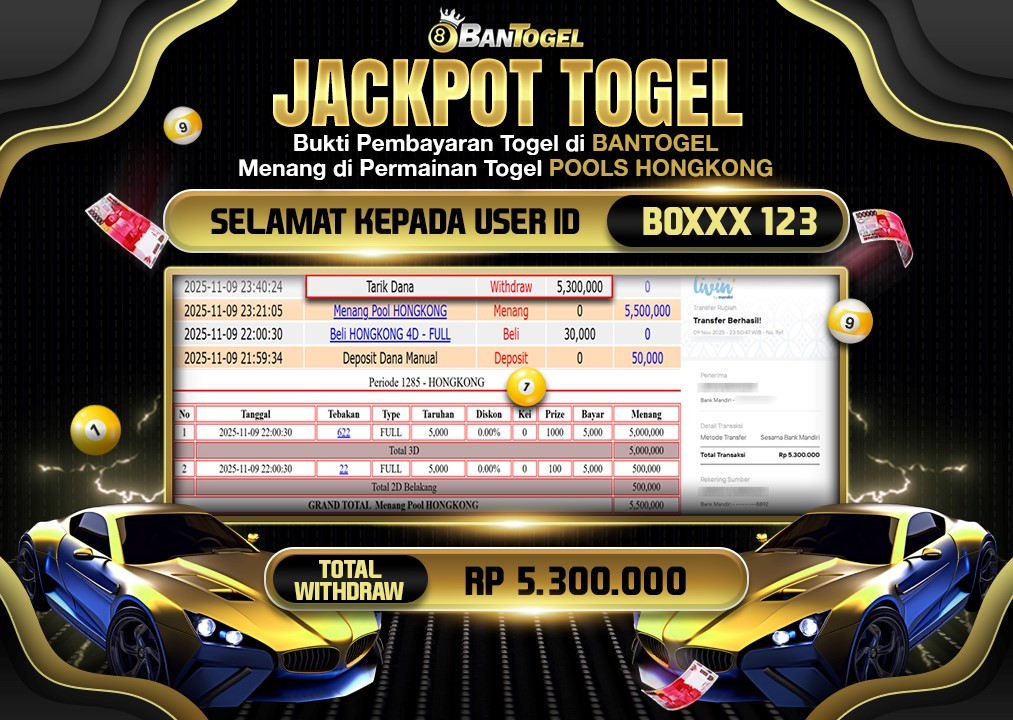BUKTI JACKPOT LUNAS BANTOGEL
