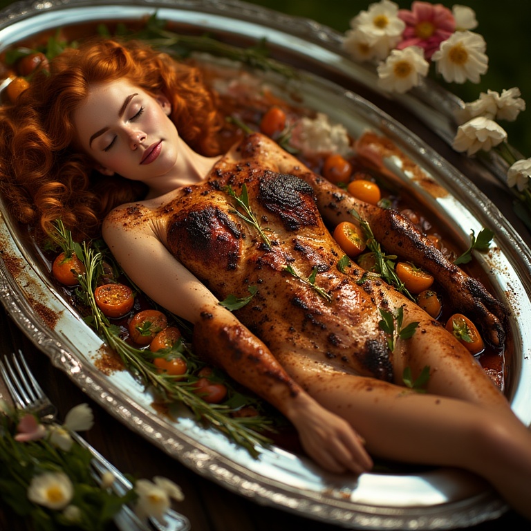 Garden wedding wom served Redhair 1 07