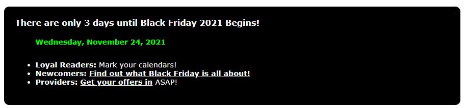 哦麦噶的，距离 2021 年黑色星期五开始只有 3 天了！-nk123-谷姐靓号网