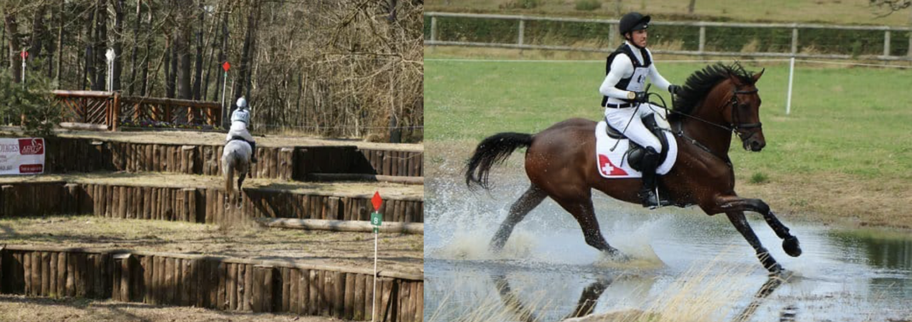 Obstacle du piano dans l'épreuve de cross-country di Marano - Obstacle du gué dans l'épreuve de cross-country di Marano