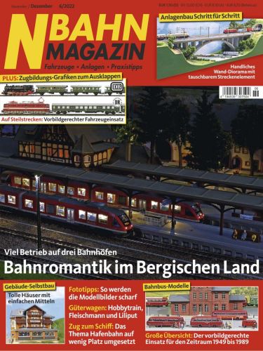 Cover: N-Bahn Magazin Fahrzeuge, Anlagen, Praxistipps Magazin No 06 2022