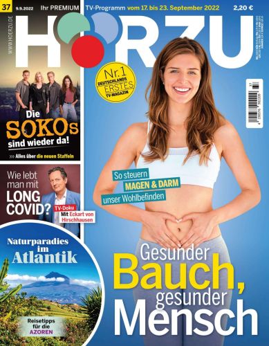 Cover: Hörzu Fernsehzeitschrift No 37 vom 09  September 2022