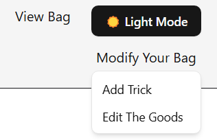 Bag Of Tricks - Modify Options