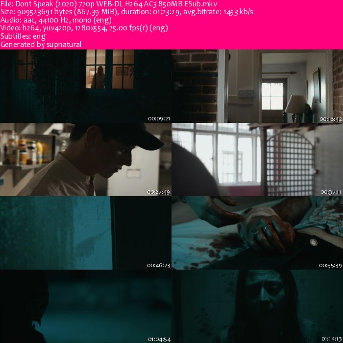 Dont Speak (2020) 720p WEB-DL H264 AC3 850MB ESub