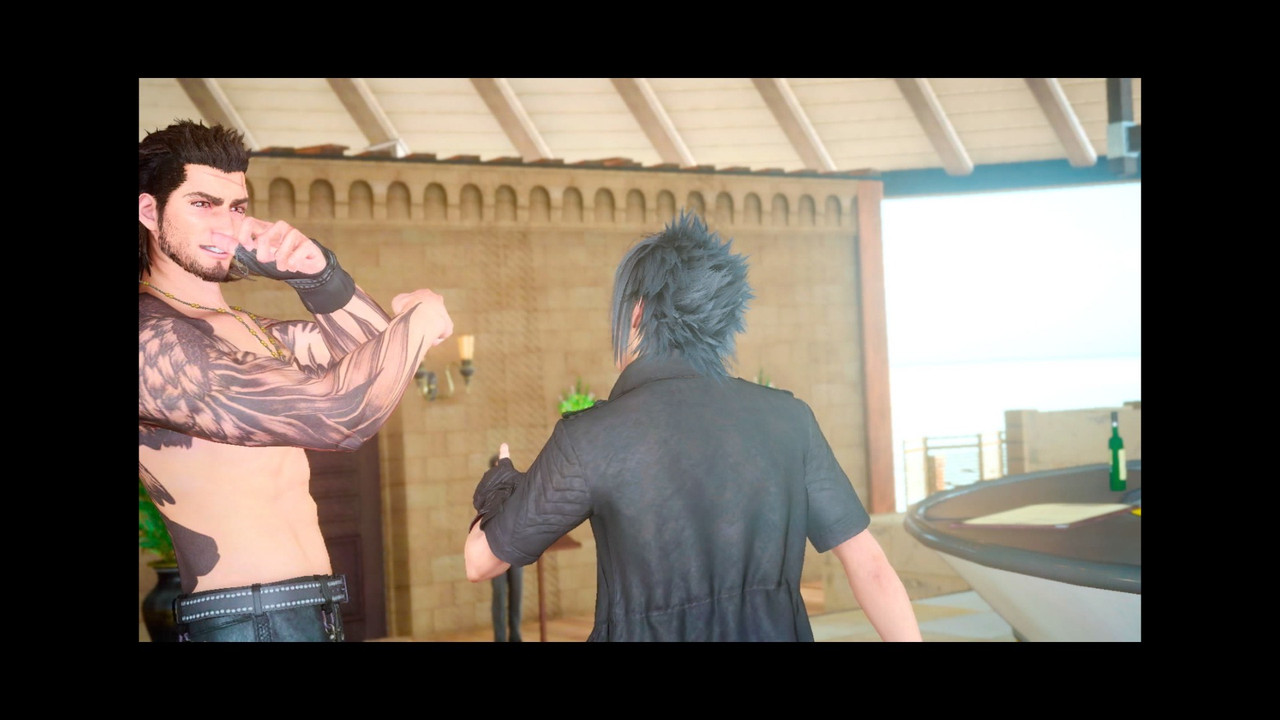 i think gladio is telling noct he stinks or something