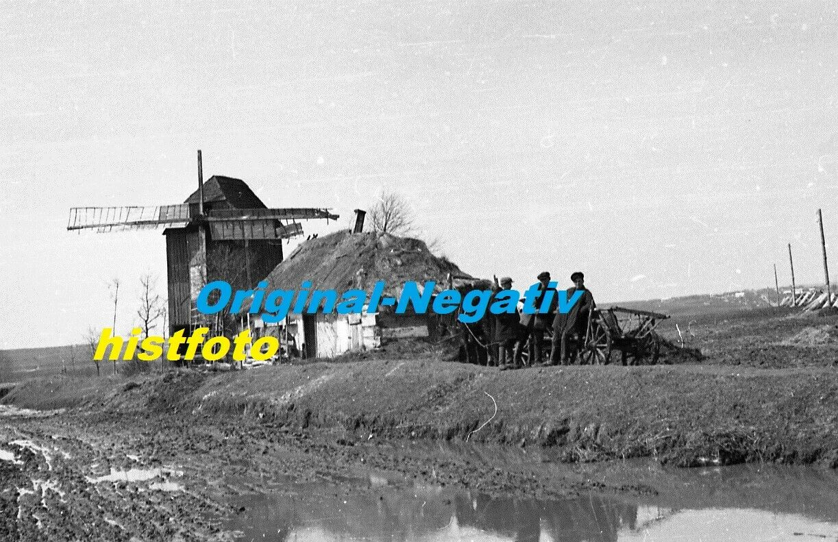 Windmühle Mühle windmill Ukraine Polen Russland Ostfront Negativ