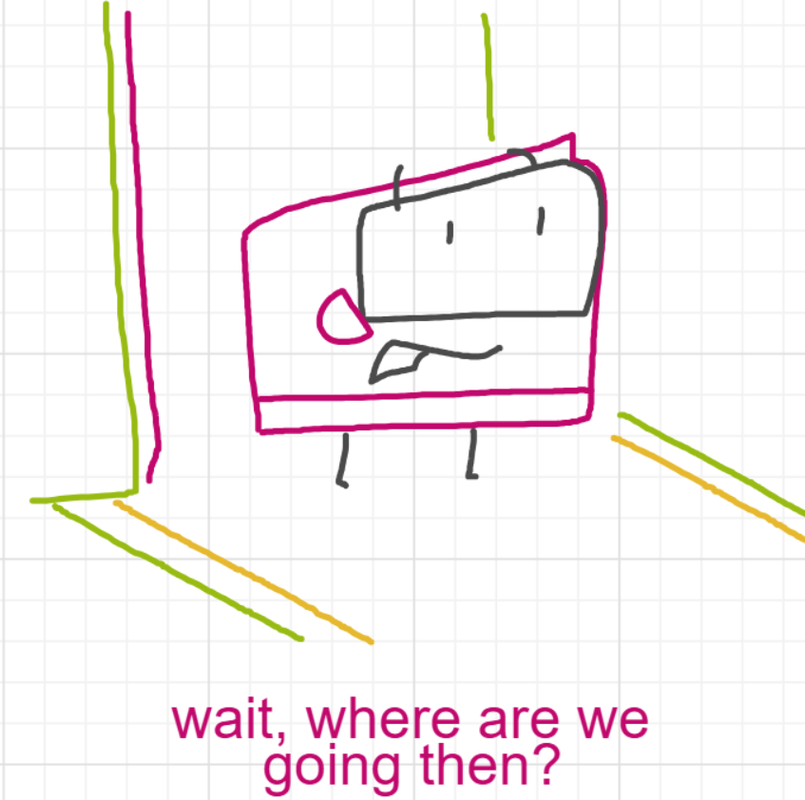 A panel from A Murder On The, episode six of the Board Boards object show by Furretwalk/WalkingFurret.