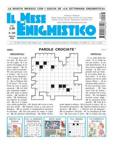 Il Mese Enigmistico N.268 – Agosto 2026