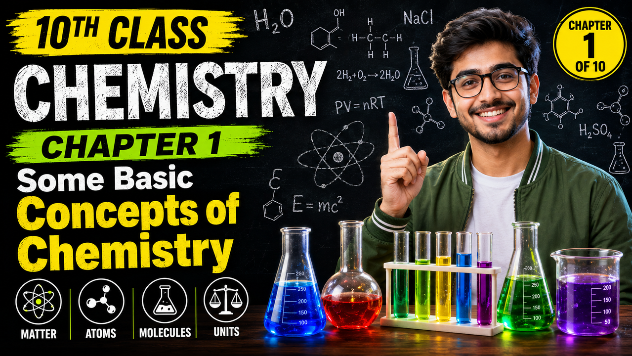 Result of: 10th Class Chemistry Basic Concepts Chapter 1 YouTube Thumbnail AI Prompt