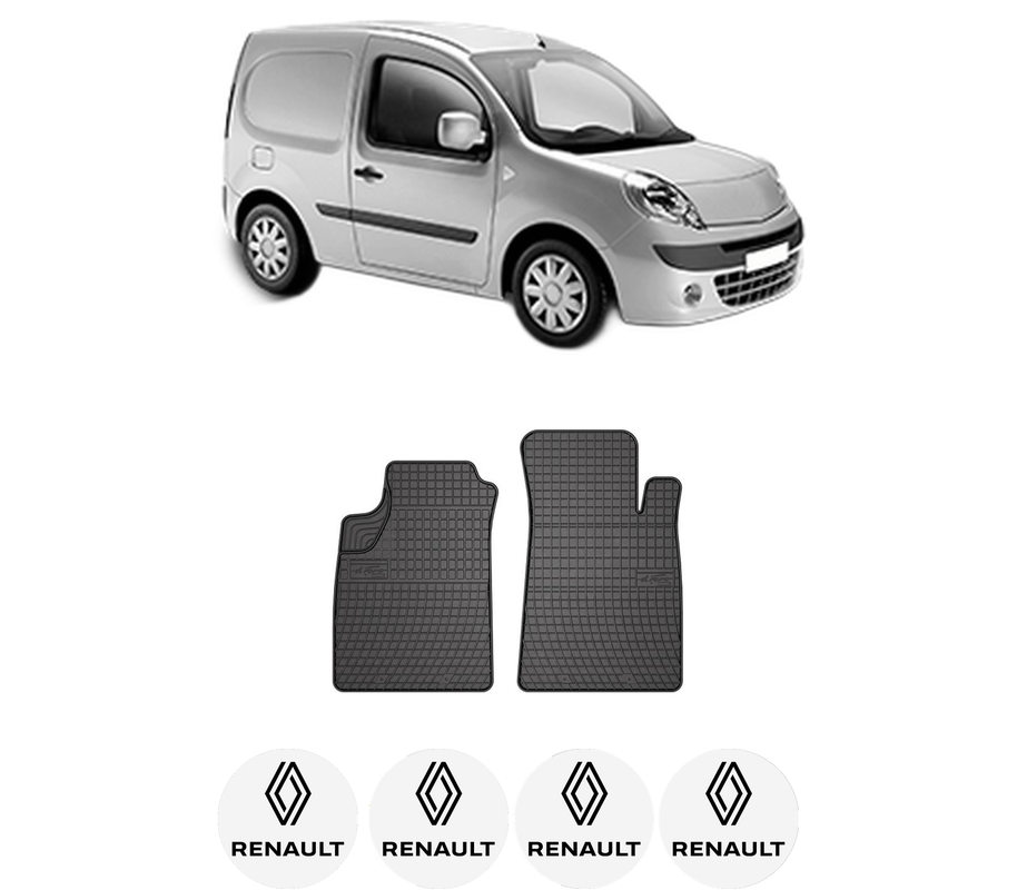 Set covorase presuri RENAULT KANGOO Express (FW0/1_) din 2008-2019, auto, din cauciuc thermoplastic, 4 Stickere auto cu RENAULT