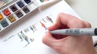 Urban Sketching How to draw people