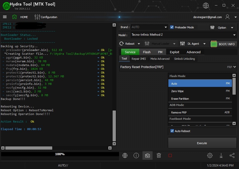 Tecno ck6n frp remove preloader mode by hydra tool - GSM-Forum