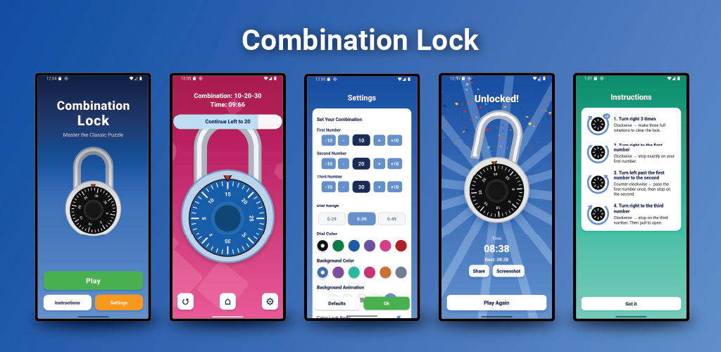Combination Lock App
