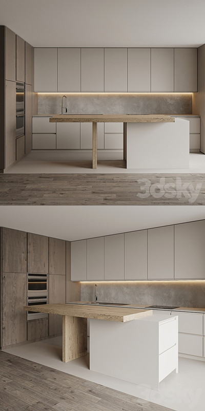 Modern corner kitchen with island 1
