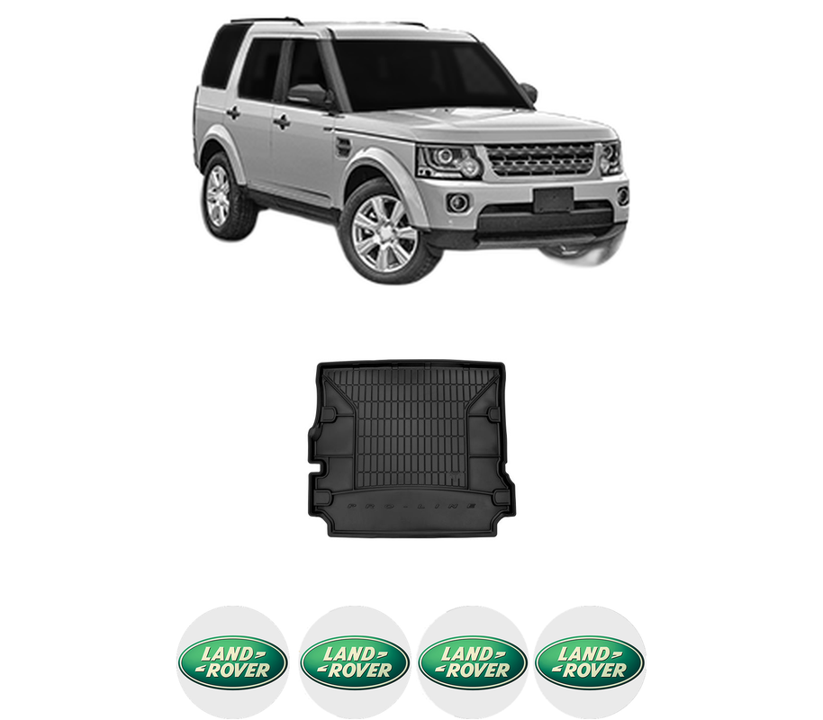 Tavita Portbagaj LAND ROVER DISCOVERY din 2004-2017, Protectie Portbagaj Auto, 4x Stickere auto cu LAND ROVER