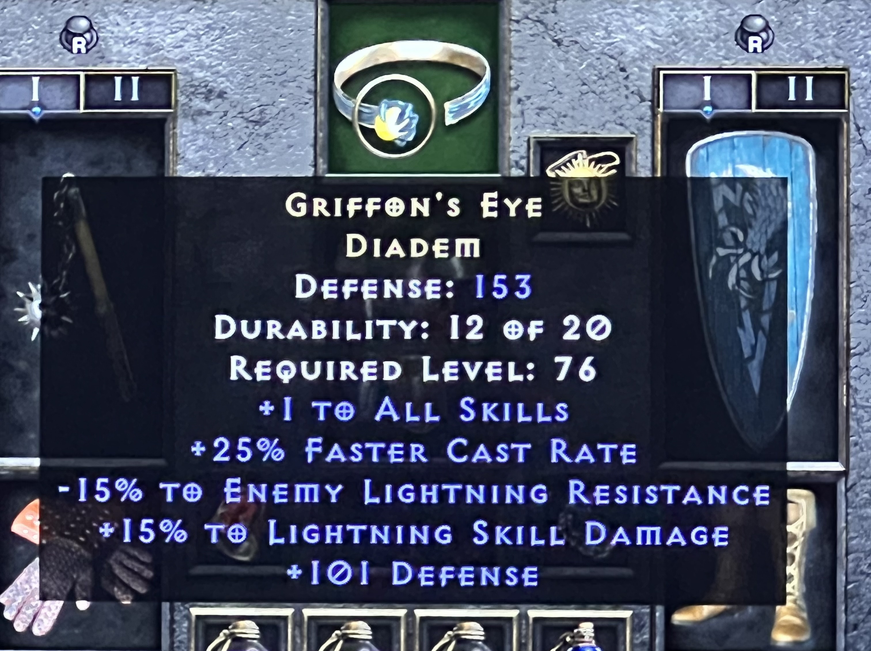 GRIFFON'S EYE Échelle S7 20/14 Giff Diablo II Resurrected D2R SC PC